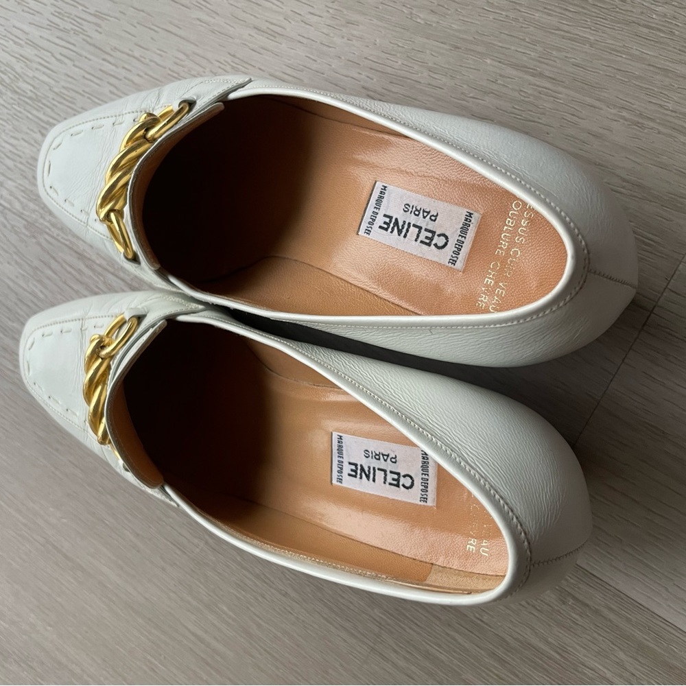 Celine 2014 white 2” leather pumps (with box) - Picture 6 of 7